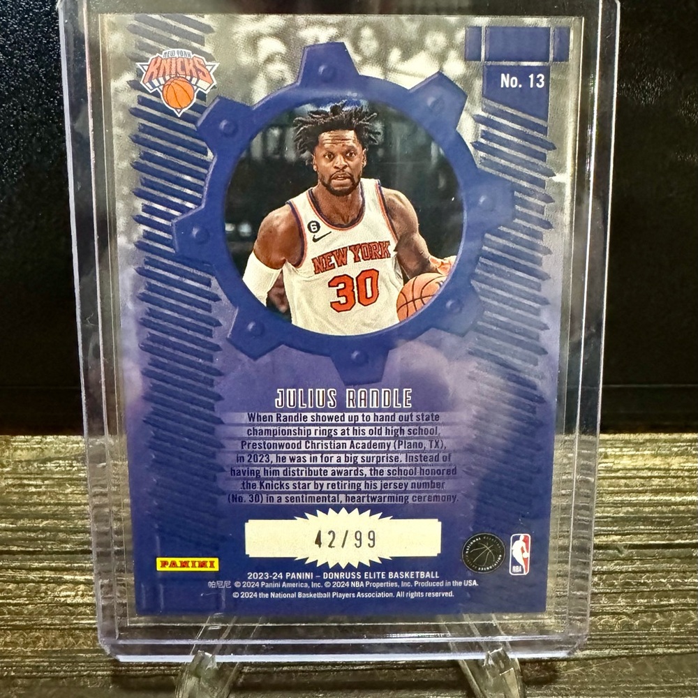 2024 Panini Elite FOTL Julius Randel 42/99